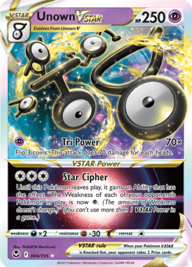 Silver Tempest - 066/195 - Unown VSTAR - LuiopZondag.nl