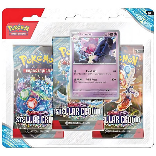 Pokemon Stellar Crown 3-Pack Blister Tinkaton - Luiopzondag.nl