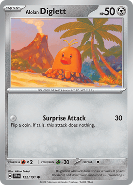 Surging Sparks - 122/191 - Alolan Diglett - LuiopZondag.nl