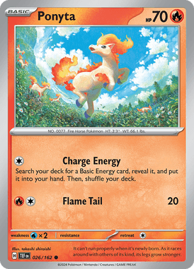 Temporal Forces - 026/162 - Ponyta - Losse Pokemon kaartem Kopen - LuiopZondag TCG Store Assen