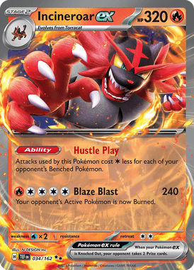 Temporal Forces - 034/162 - Incineroar ex
 - Losse Pokemon kaartem Kopen - LuiopZondag TCG Store Assen