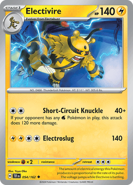 Temporal Forces - 054/162 - Electivire - Losse Pokemon kaartem Kopen - LuiopZondag TCG Store Assen