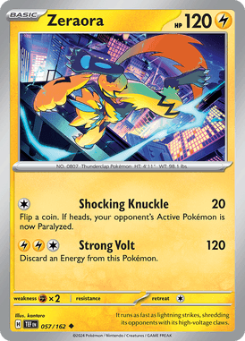 Temporal Forces - 057/162 - Zeraora - Losse Pokemon kaartem Kopen - LuiopZondag TCG Store Assen