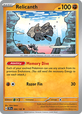 Temporal Forces - 084/162 - Relicanth - Losse Pokemon kaarten Kopen - LuiopZondag TCG Store Assen