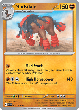 Temporal Forces - 092/162 - Mudsdale - Losse Pokemon kaarten Kopen - LuiopZondag TCG Store Assen