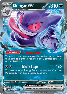 Temporal Forces - 104/162 - Gengar ex - Losse Pokemon kaarten Kopen - LuiopZondag TCG Store Assen
