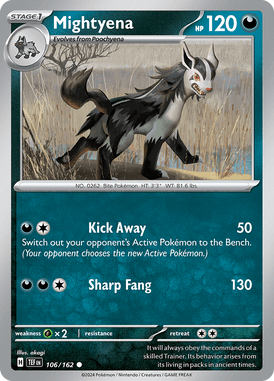 Temporal Forces - 106/162 - Mightyena - Losse Pokemon kaarten Kopen - LuiopZondag TCG Store Assen