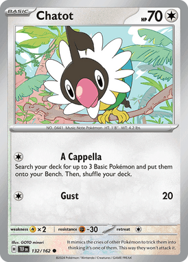 Temporal Forces - 132/162 - Chatot - Losse Pokemon kaarten Kopen - LuiopZondag TCG Store Assen