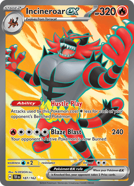 Temporal Forces - 187/162 - Incineroar ex - Losse Pokemon kaarten Kopen - LuiopZondag TCG Store Assen
