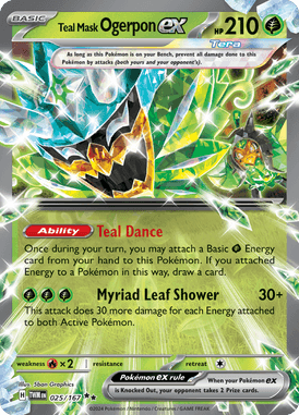 Twilight Masquerade - 025/167 - Teal Mask Ogerpon ex - Losse Pokemon Kopen - LuiopZondag TCG Store Assen