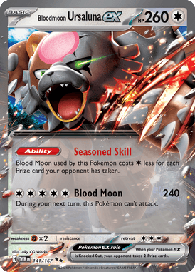 Twilight Masquerade - 141/167 - Bloodmoon Ursaluna ex - Losse Pokemon Kopen - LuiopZondag TCG Store Assen
