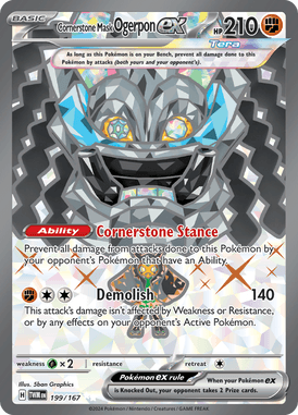 Twilight Masquerade - 199/167 - Cornerstone Mask Ogerpon ex - Losse Pokemon Kopen - LuiopZondag TCG Store Assen
