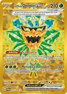 Twilight Masquerade - 221/167 - Teal Mask Ogerpon ex (Gold) - Losse Pokemon Kopen - LuiopZondag TCG Store Assen