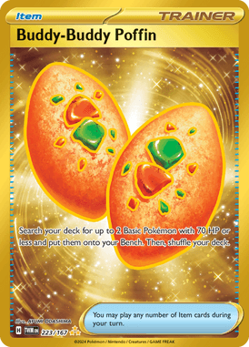 Twilight Masquerade - 223/167 - Buddy-Buddy Poffin (Gold) - Losse Pokemon Kopen - LuiopZondag TCG Store Assen
