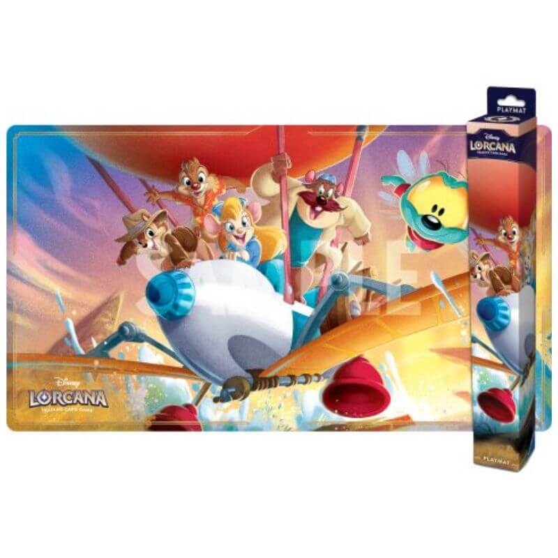 Disney Lorcana Reign of Jafar Playmat met Rescue Rangers-illustratie