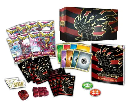 inhoud van een Lost Origin Elite Trainer Box